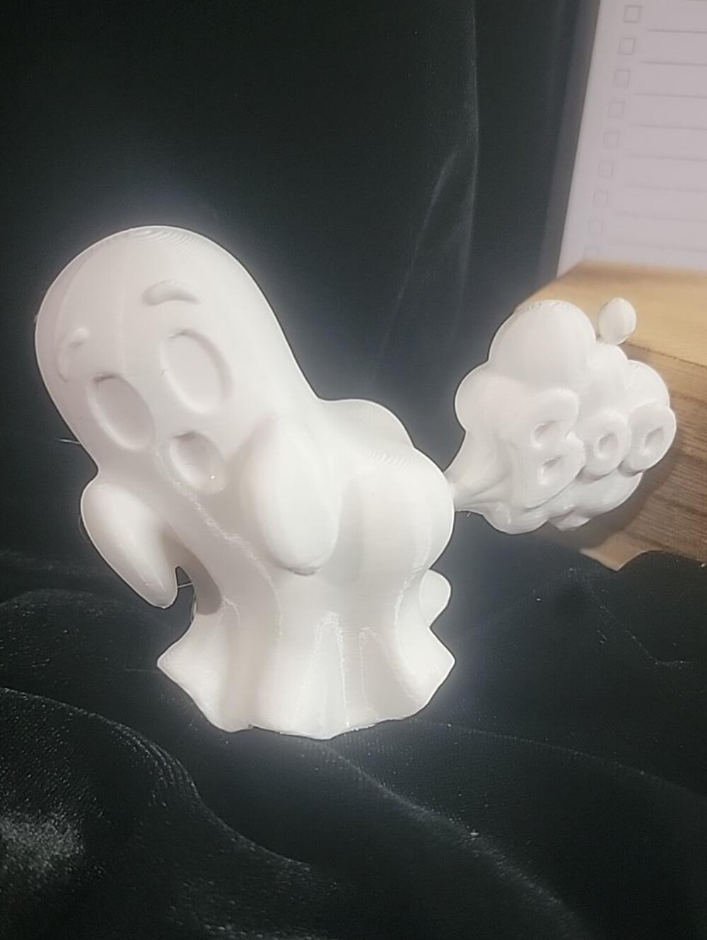 Silly Spooky 3D Printed BOO Ghost Halloween Figurine DIY Decor